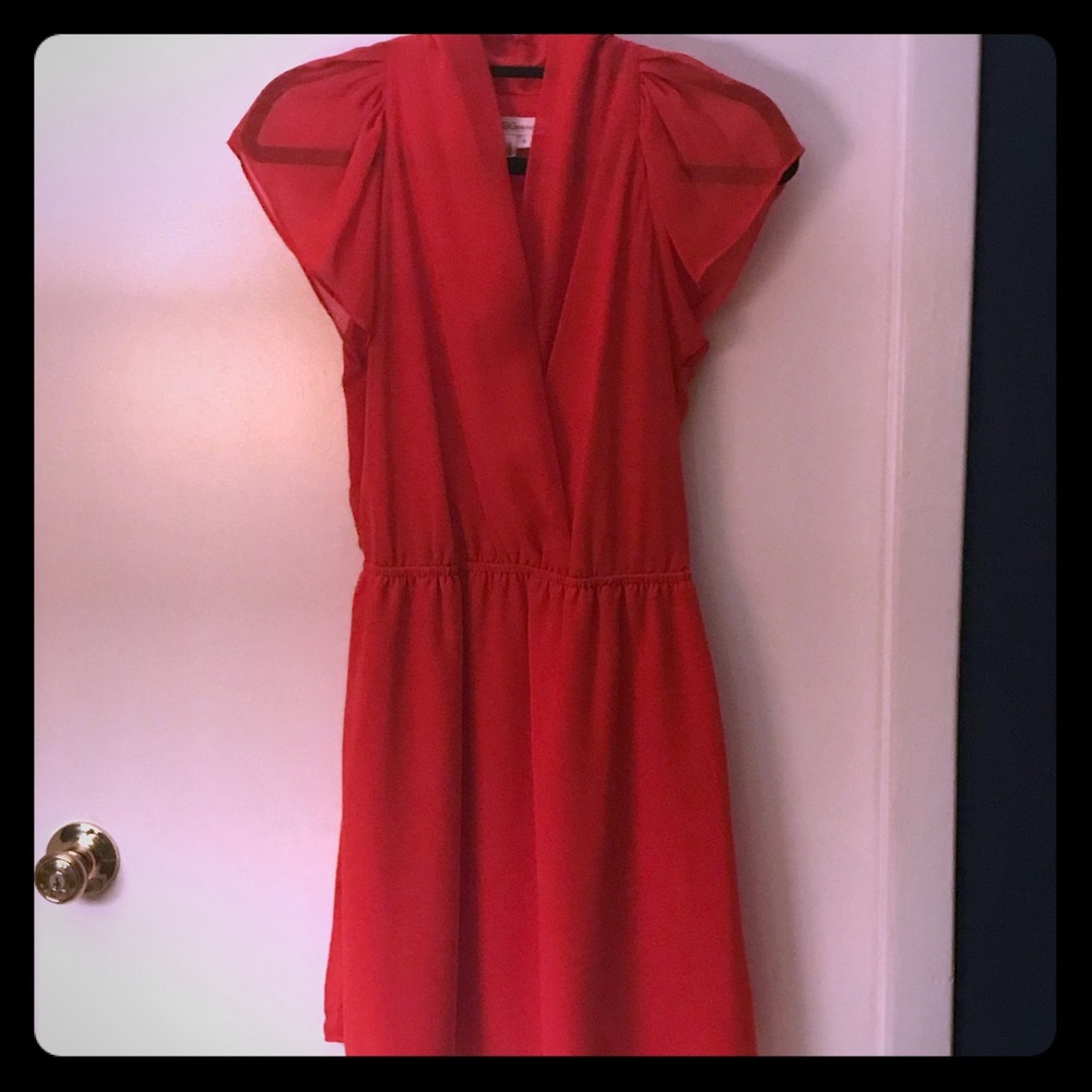 BCBGeneration Red Flirty Silk Dress